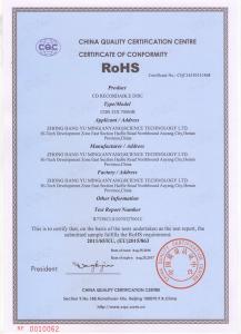 CDR RoHS English Certificate
